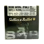 .308 WIN. FMJ SELLIER&BELLOT 124grs./8g 50ks